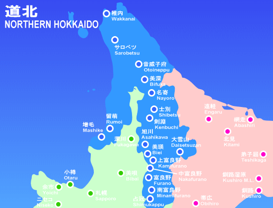 道北地区地図