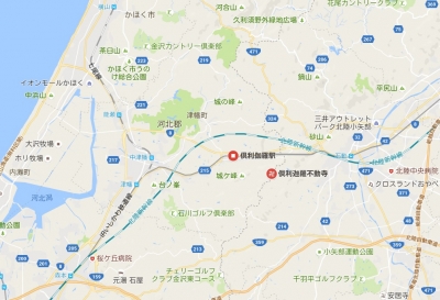 倶利伽羅古道地図